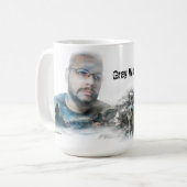 Doppelexposition von Grauwolf Kaffeetasse (Vorderseite Links)