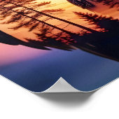 Doppelexposition von Owl Animal Nature Wilderness  Poster (Ecke)