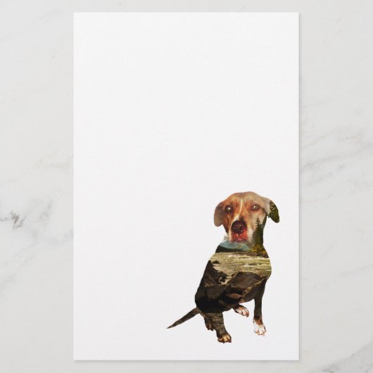 Doppelexpositionshund Briefpapier (Vorderseite)