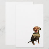 Doppelexpositionshund Briefpapier (Vorne/Hinten)