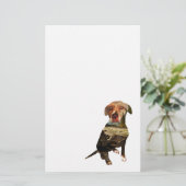 Doppelexpositionshund Briefpapier (Stehend Vorderseite)
