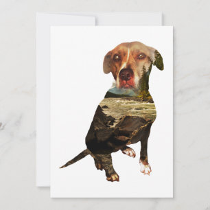 Doppelexpositionshund Einladung