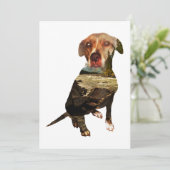 Doppelexpositionshund Einladung (Stehend Vorderseite)