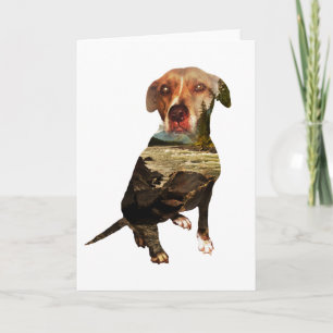 Doppelexpositionshund Karte