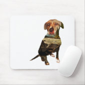 Doppelexpositionshund Mousepad (Mit Mouse)