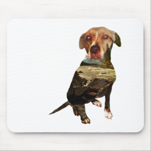 Doppelexpositionshund Mousepad