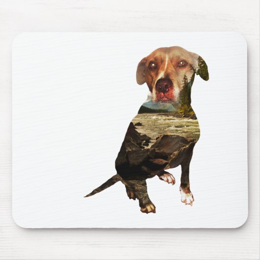 Doppelexpositionshund Mousepad (Vorne)