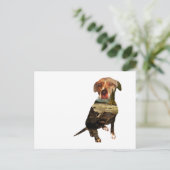 Doppelexpositionshund Postkarte (Stehend Vorderseite)