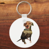 Doppelexpositionshund Schlüsselanhänger (Vorderseite)