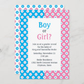 Doppelfarbige oder weibliche Polka-Dot-Geschlechts Einladung (Vorne/Hinten)