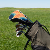 Doppelfarbiger Regenbogen im Retrostil Golf Headcover (In SItu)