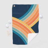 Doppelfarbiger Regenbogen im Retrostil Golfhandtuch (Insitu)
