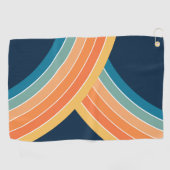 Doppelfarbiger Regenbogen im Retrostil Golfhandtuch (Horizontal)