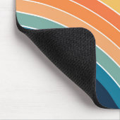 Doppelfarbiger Regenbogen im Retrostil Mousepad (Ecke)