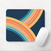 Doppelfarbiger Regenbogen im Retrostil Mousepad (Mit Mouse)