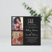 Doppelfeier 2 Foto Geburtstag Einladung (Stehend Vorderseite)