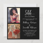 Doppelfeier 2 Foto Geburtstag Einladung (Vorderseite)