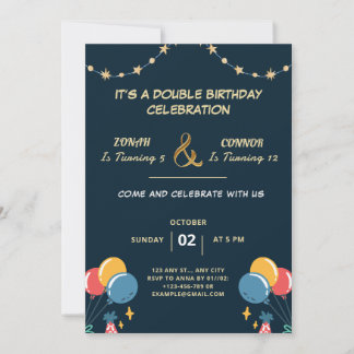Doppelfeier Geburtstag Einladung