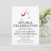 Doppelfeier gemeinsame Geburtstagsfeier Einladung (Stehend Vorderseite)