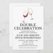 Doppelfeier gemeinsame Geburtstagsfeier Einladung (Vorne/Hinten)