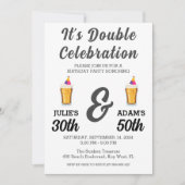 Doppelfeier gemeinsame Geburtstagsfeier Einladung (Vorderseite)