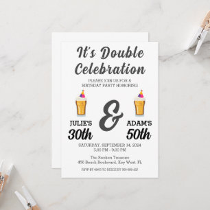 Doppelfeier gemeinsame Geburtstagsfeier Einladung