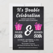 Doppelfeier gemeinsame Geburtstagsfeier Einladung (Vorderseite)
