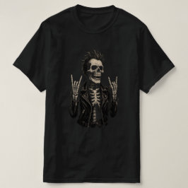 Doppelfelskelett | Metal Horns Up T - Shirt" T-Shirt