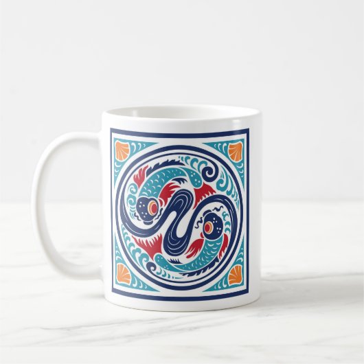 Doppelfische Kaffeetasse (Links)