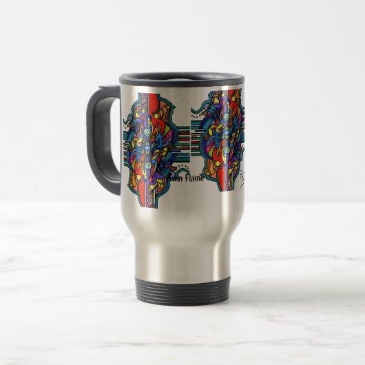 Doppelflammen-Reise-Tassen-rostfreier Stahl Reisebecher (Vorderseite Links)