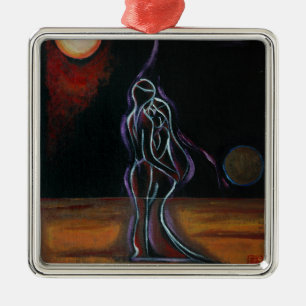 Doppelflammen-Verzierung: Metall Ornament Aus Metall