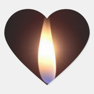 Doppelflammenherz Valentinstag Herz-Aufkleber