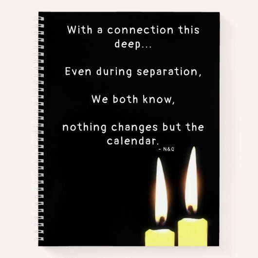 Doppelflammkugel-Trennung Notizblock (Vorderseite)