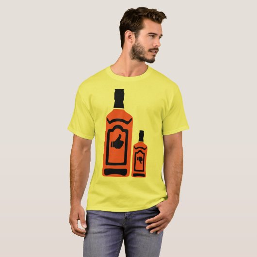 Doppelflasche Alkohol 1110 T-Shirt (Vorne ganz)