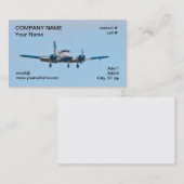 Doppelflugzeug auf Landungsannäherung Visitenkarte (Vorne/Hinten)