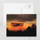Doppelflugzeug Postkarte (Vorne/Hinten)