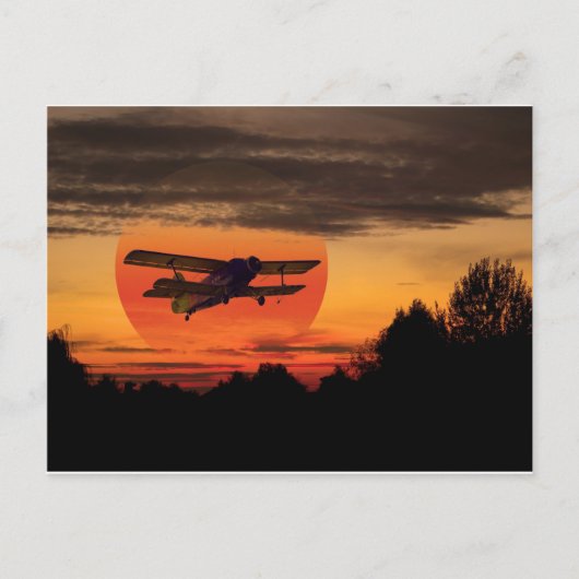 Doppelflugzeug Postkarte (Vorderseite)