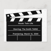 Doppelfunktion: Epic Twin Pregnancy Announcement Postkarte (Vorderseite)