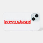 Doppelgänger Stempel iPhone 15 Hülle (Rückseite (Horizontal))
