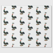 Doppelgängerbanter Big Cockerel Geschenkpapier (Flach)