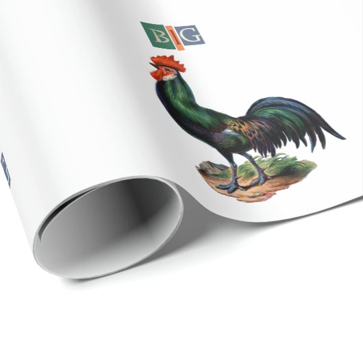 Doppelgängerbanter Big Cockerel Geschenkpapier (Rolleneckpunkt)
