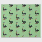 Doppelgängerbanter Big Cockerel Wrapping Papa Geschenkpapier (Flach)