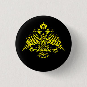 Doppelgehender Adler Byzantinisch und Christliches Button