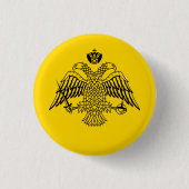 Doppelgehender Adler Byzantinisch und Christliches Button (Vorderseite)