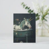Doppelgehorntes Einhorn im Tub Postkarte (Stehend Vorderseite)