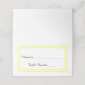 Doppelgelbe Trim - Escortkarte Platzkarte (Außenseite Aufgefaltet)