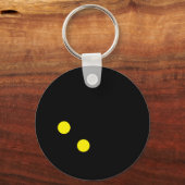 Doppelgelber PunktSquashball Schlüsselanhänger (Vorderseite)