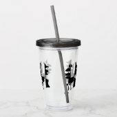 Doppelgesichtiger abstrakter Design-Strohbecher Acryltrinkbecher (Links)
