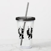 Doppelgesichtiger abstrakter Design-Strohbecher Acryltrinkbecher (Rückseite)