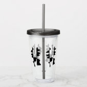 Doppelgesichtiger abstrakter Design-Strohbecher Acryltrinkbecher (Vorderseite)